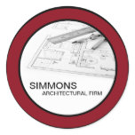 20 - 1.5"  Red Architectural Business Stickers