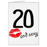 20 and sexy greeting cards
