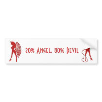 20% Angel, 80% Devil Bumper Stickers