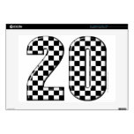 20 auto racing number skins for 15" laptops