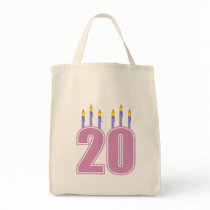 20 Birthday Candles (Purple / Pink) Bags