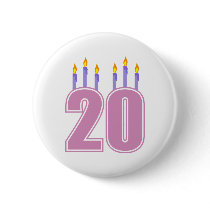 20 Birthday Candles (Purple / Pink)