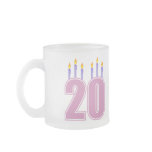 20 Birthday Candles (Purple / Pink) mugs