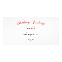 20 Birthday spankings Photo Cards