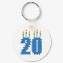 20 Candles (Blue / Green) keychains by LushLaundry 20 Candles (Blue / Green) keychains