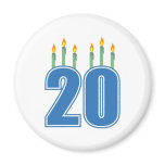 20 Candles (Blue / Green) magnets