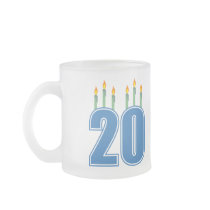 20 Candles (Blue / Green) mugs