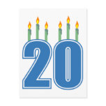 20 Candles (Blue / Green) Postcards