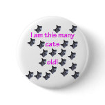 20 Cat Heads Old Button