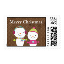 20 Christmas Snowman Postage Stamps