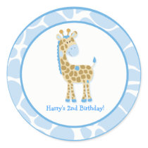20 Customizable Cupcake Toppers Jungle Giraffe Sticker