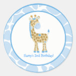 20 Customizable Cupcake Toppers Jungle Giraffe Sticker