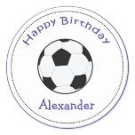 20 Customizable Cupcake Toppers Soccer Ball Sports Round Stickers