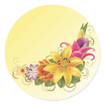 20 Flower Bouquet Envelope Seal Wedding Stickers