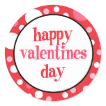 20 Happy Valentines Day Cupcake Toppers Round Stickers