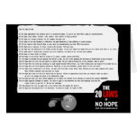 20 Laws of No Hope for the Human Race Greeting Card