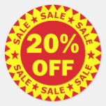 20% Off Retail Sale Stickers