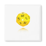 20-sided Die Refrigerator Magnets