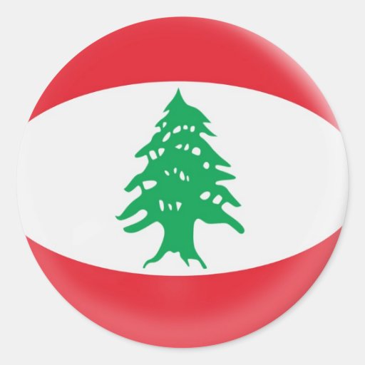 20 small stickers Lebanon flag Zazzle