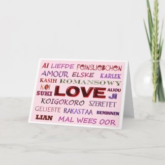 20 Ways To Say Love Card card