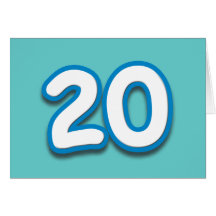20 Year Birthday or Anniversary - Add Text Cards