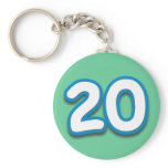 20 Year Birthday or Anniversary - Add Text keychains