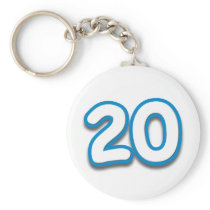 20 Year Birthday or Anniversary - Add Text Keychains