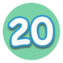 20 Year Birthday or Anniversary - Add Text Round Stickers