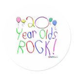 20 Year Olds Rock! Sticker