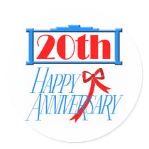 20th anniversary 2 stickers