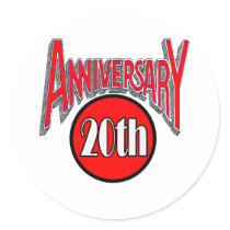 20th anniversary stickers
