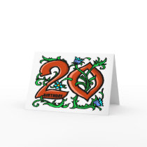 20th Birthday Card