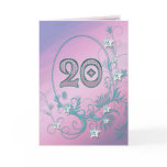 20th Birthday card with diamond stars