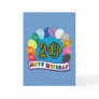 20th Birthday Gifts with Assorted Balloons Design Greeting Cards