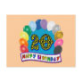 20th Birthday Gifts with Assorted Balloons Design Post Cards