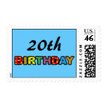 20th birthday postage