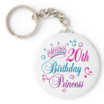 20th Birthday Princess Key Chains