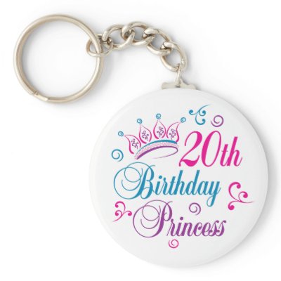 20th Birthday Princess Key Chains by BirthdayObsessions