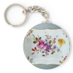 20th century ashtray, Derby, England  flowers keychains