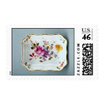 20th century ashtray, Derby, England  flowers Stamp