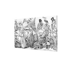 20th century Calavera Stretched Canvas Print