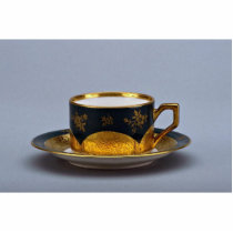 20th century coffee cup and saucer, Jaworzyna Sl., Cut Out