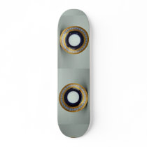 20th century saucer plate with inspiring design skateboard