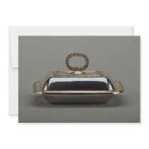 20th century silver butter dish, Argentina Announcement