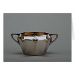 20th century silver plated sugar bowl, Canada Card