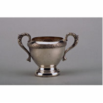 20th century silver plated sugar bowl, Canada Photo Cutout