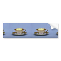 20th century tea cup and saucer, Bavaria, Germany Bumper Sticker