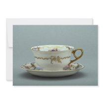20th century tea cup and saucer, Bavaria, Germany Personalized Invites