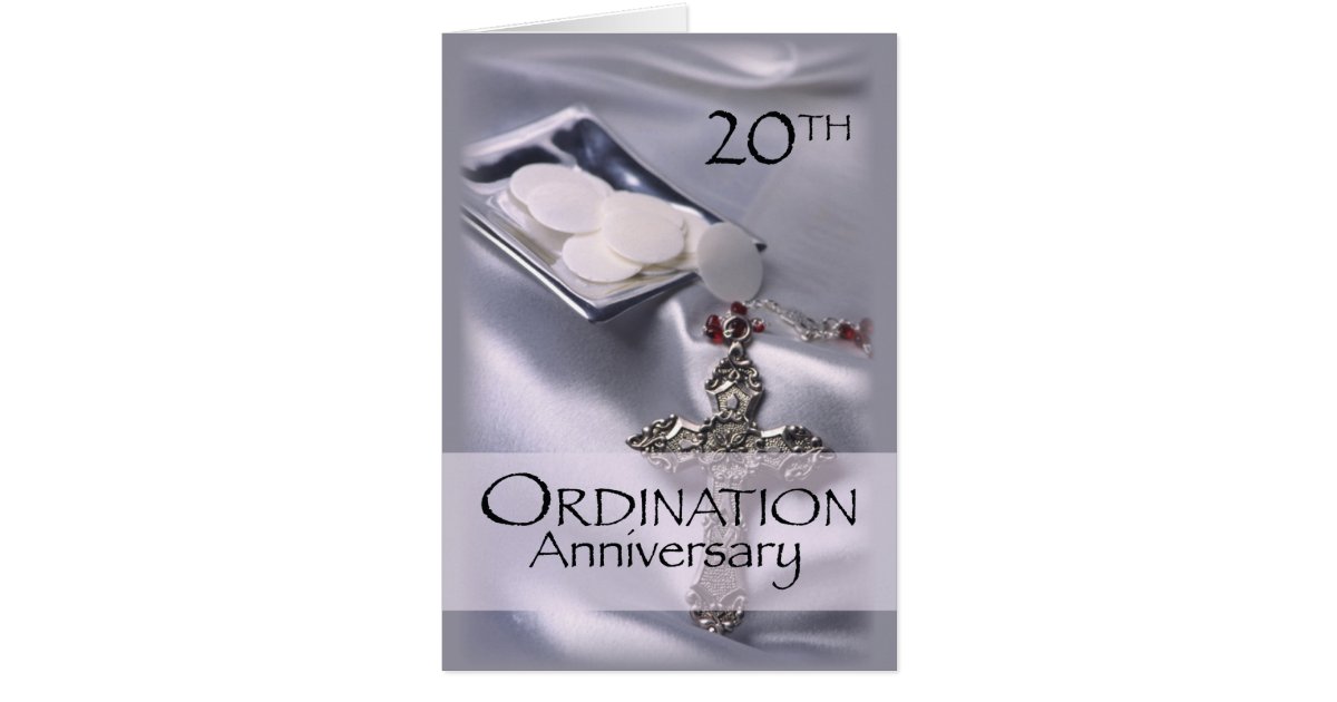 20th Ordination Anniversary Congratulations Hosts Card