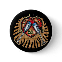 20th Wedding Anniversary Buttons by wedding_anniversary 20th Wedding Anniversary Buttons